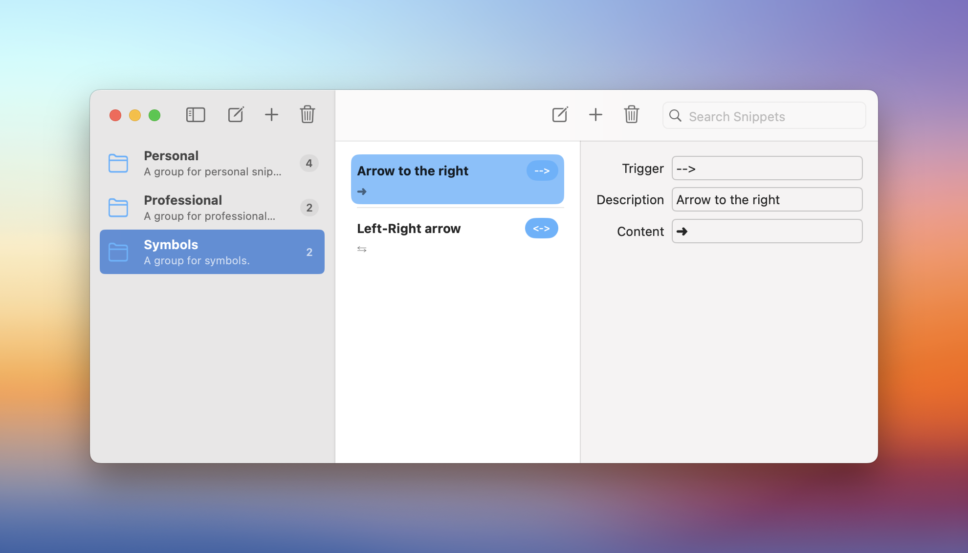 Screenshot of the Shoofler main window