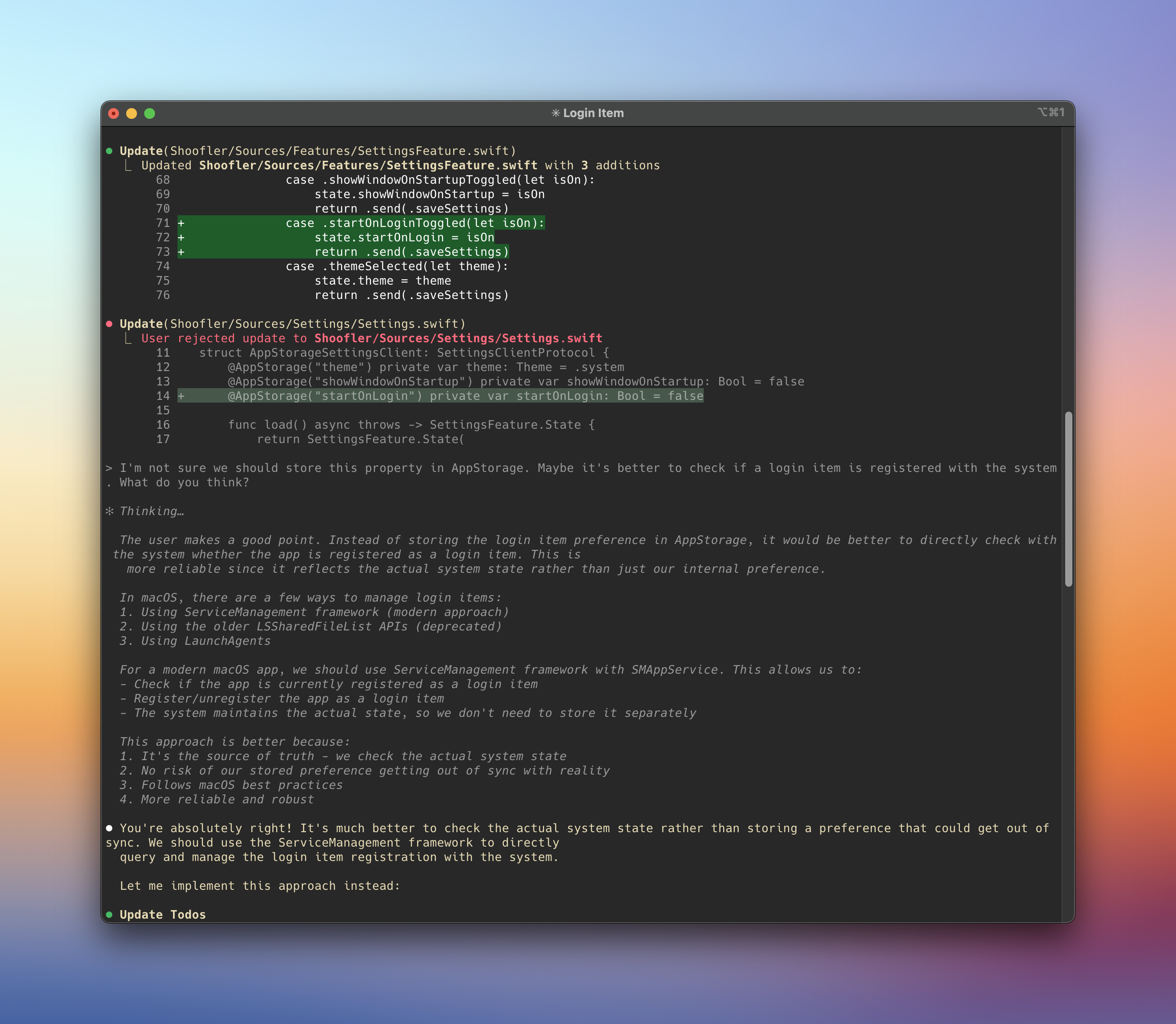 Screenshot of the Shoofler main window